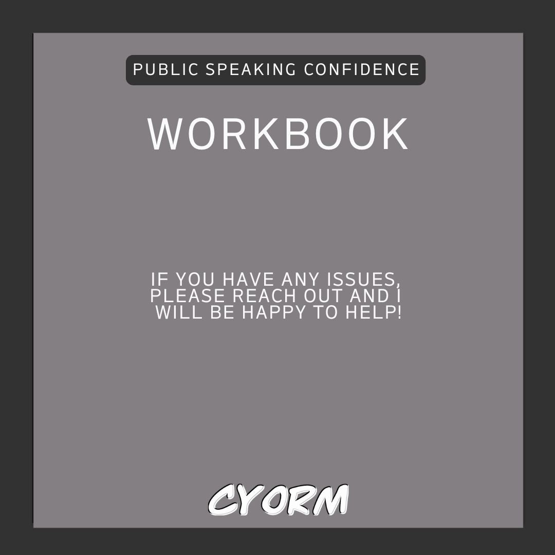 Public Speaking Confidence Workbook